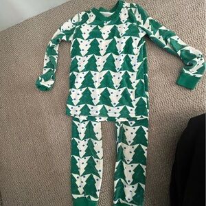 Crewcuts Green and White Pajama Set